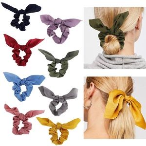 Bow Scrunchies (8 Pack)